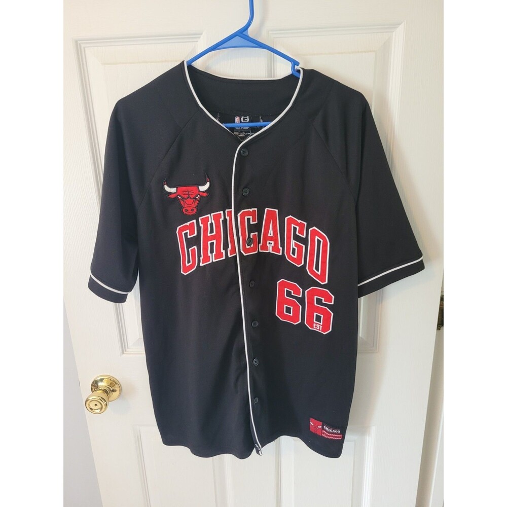 Ultra GAME NBA Chicago Bulls Black Basketball Jersey Shirt Size M